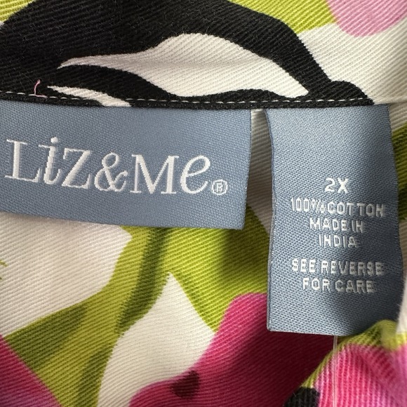 LIZ & ME Floral Lightweight Jacket Womens 2X‎ Beaded Embroidered Tropical New - Picture 3 of 10